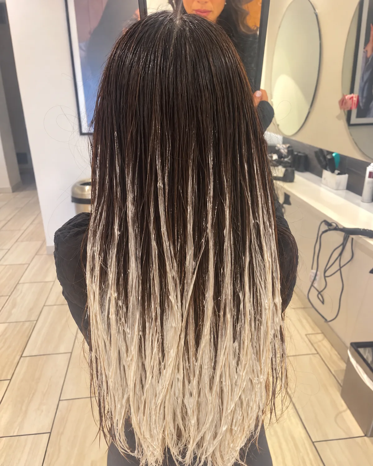 Lightener painted through the lengths