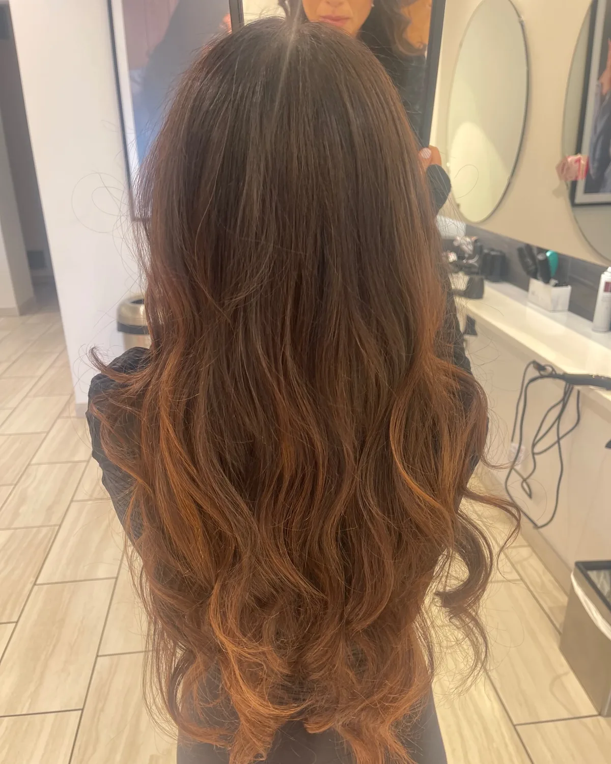 The finished balayage