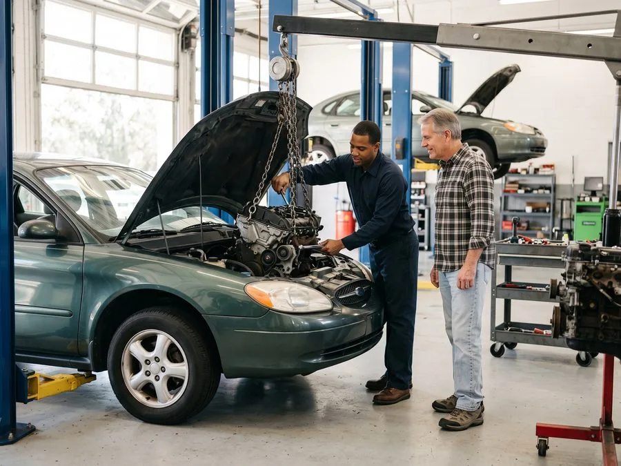 Engine and transmission replacement at Jordan Auto Repairs Jacksonville
