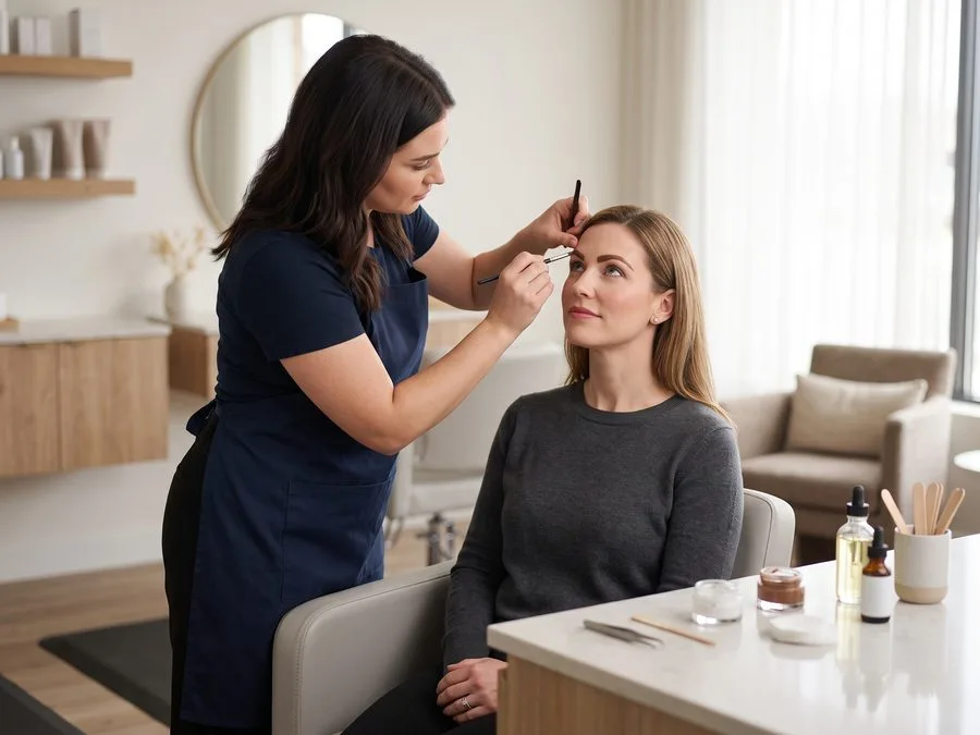Eyebrow services at Salon Sanaa in Farmington Hills