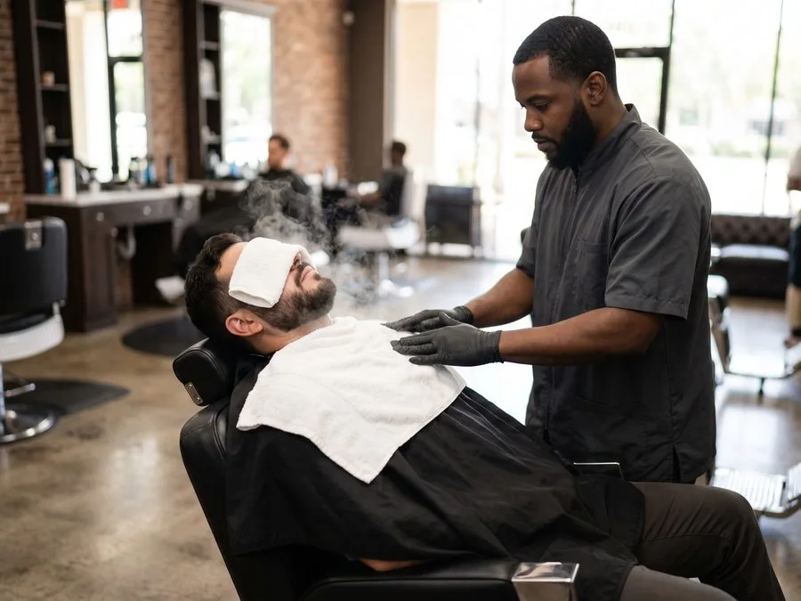Diamond package with hot towel shave at Florida Fadez
