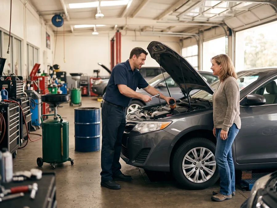 Oil change and filter service at Jordan Auto Repairs Jacksonville