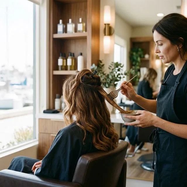 Single Process Hair Coloring