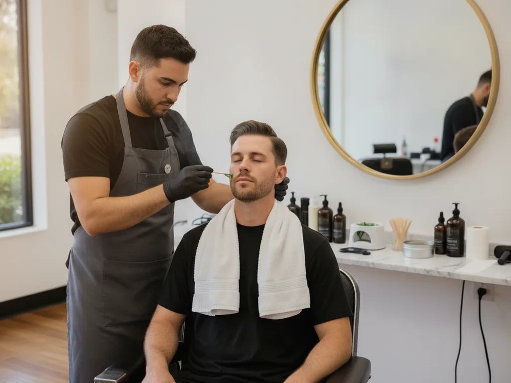 Men's ear waxing  at Florida Fadez