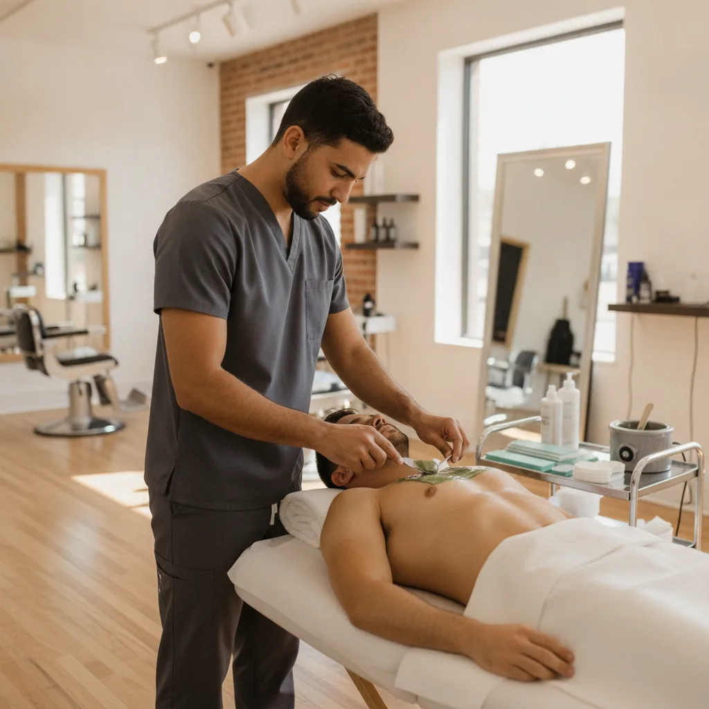 Chest and back waxing at Florida Fadez