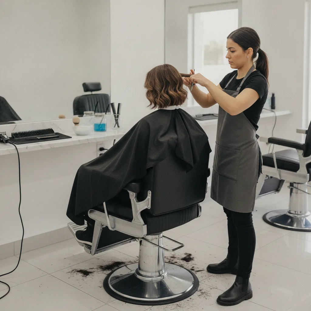 Women's haircut at Florida Fadez