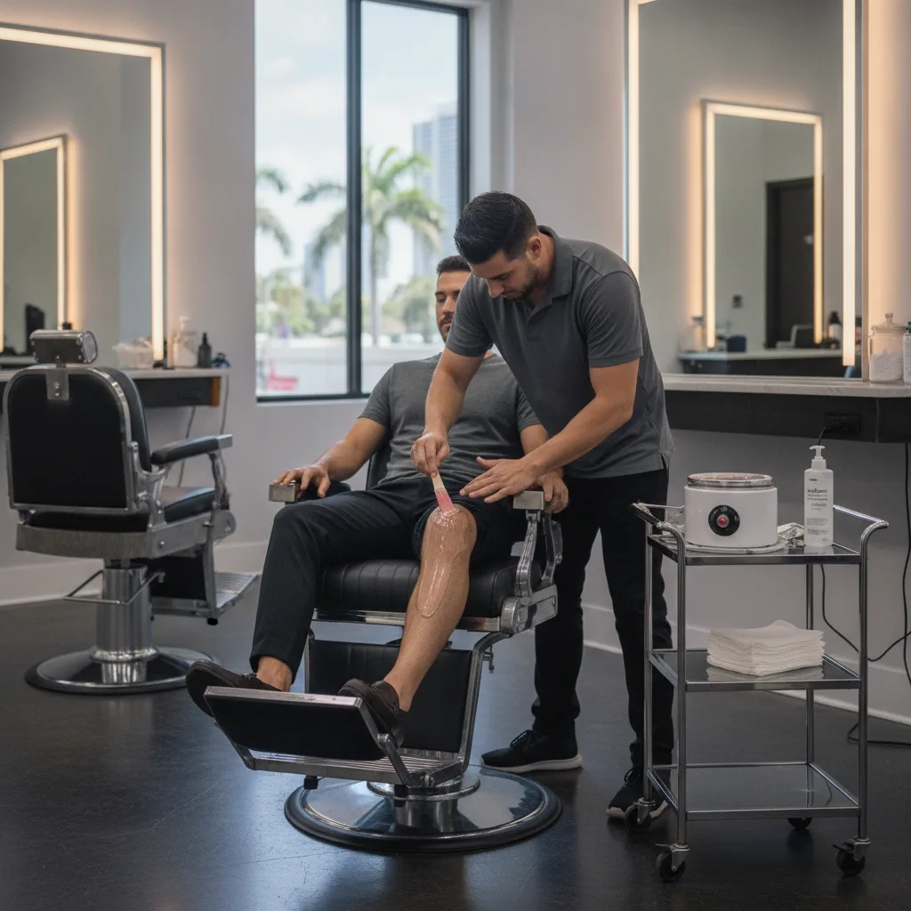 Feet waxing at Florida Fadez