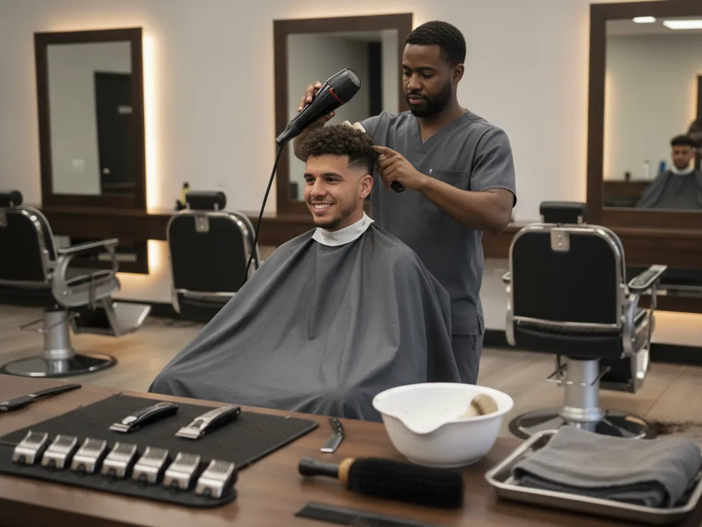 Blow dry at Florida Fadez