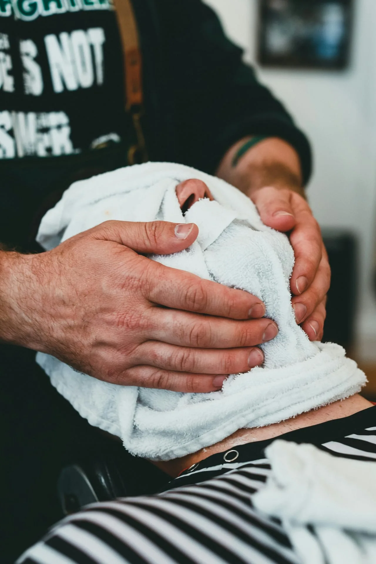Hot towel shave service at Florida Fadez Fort Lauderdale