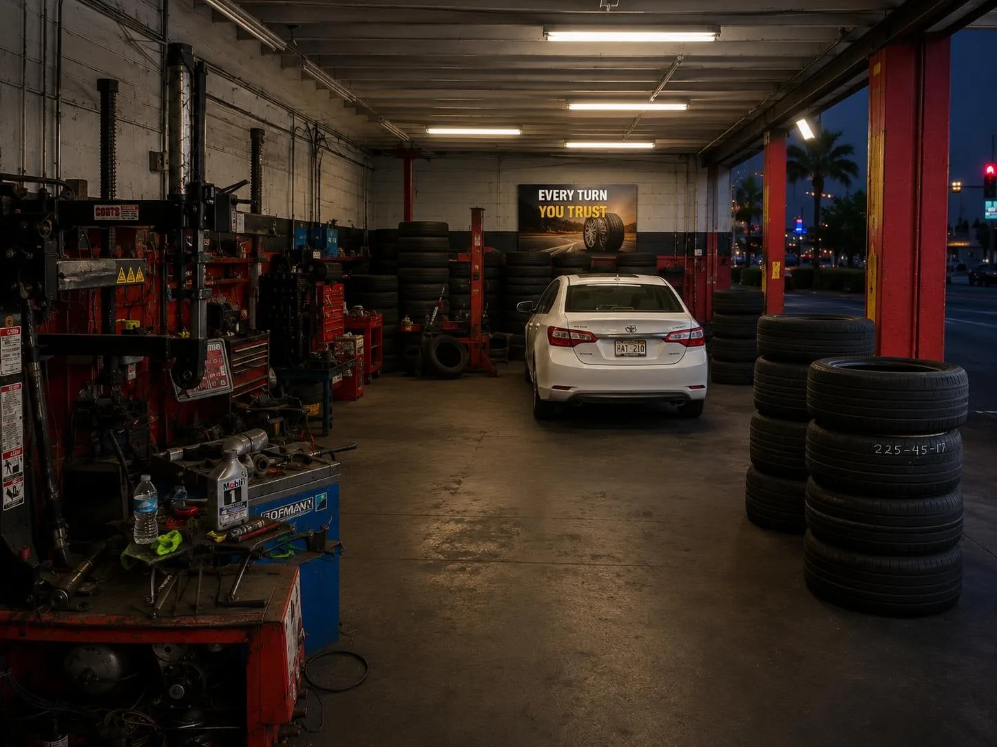Wheel alignment service at Jordan Auto Repairs and Tires Plus
