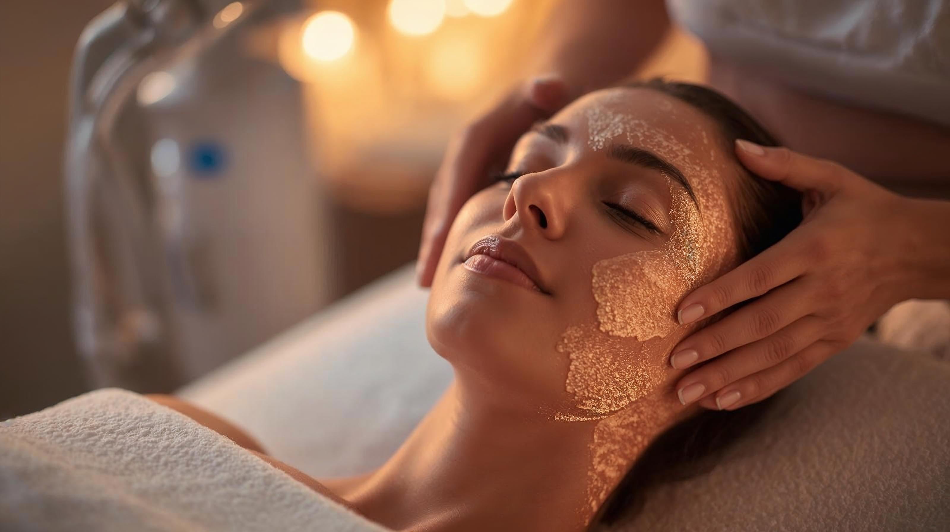Anti-age facial therapy at TK Nails in Westwood, Los Angeles