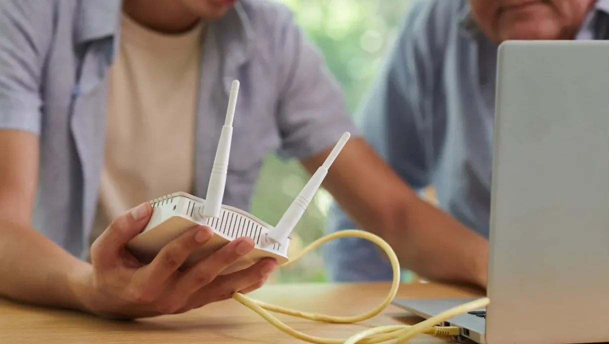 Home router and modem configured by Techmedic GVL