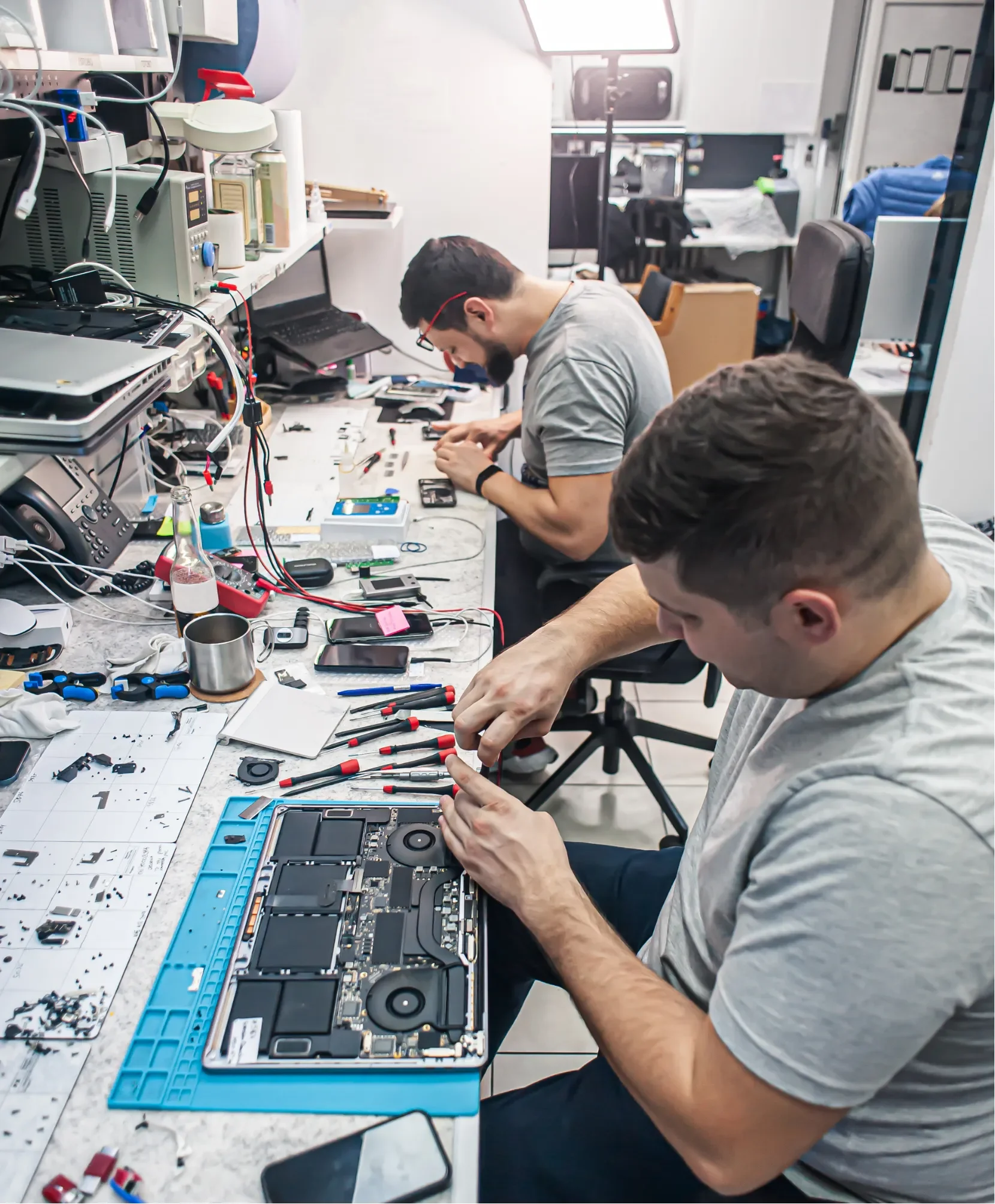 Laptop repair in progress at Techmedic GVL